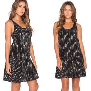 Joie Arianna Silk Dress Arrow Print Swingy Sleeveless Racerback Tank Dress S